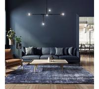 Asiatic Kuza 160X230Cm Abstract Navy Rug, Blue