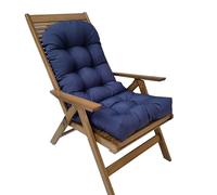 Navy Adirondack Chair Cushion with Elastic Band Anti-Slip Ties Waterproof Outdoor Rocking Chair Pillow for Patio Garden & Terrace 110x50 cm