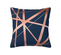 Navy And Copper Luxe, Pillow Cover Decorative Throw Pillowcase Soft Polyester Cushion Covers 45x45 cm