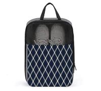 Navy and Silver Diamonds Shoe Bag for Travel Daily Use Anti-dust Storage Carrier Golf Shoe Pouch
