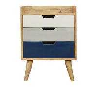 Navy and White Gradient Bedside