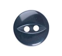 Navy Baby Cardigan Buttons, 11 mm Fish Eye, Pack of 10 - Two-Hole Plastic Buttons for Newborn Knits, Doll Clothes & Tiny Repairs - Giddy Square