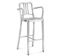 Navy Barstool Emeco with - brushed armrest - EMECO 1006 30A