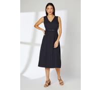Navy Belt Detail V-Neck Midi Dress Principles Navy 12