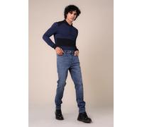 Navy Black Colour Block Long Sleeves Polo Shirt Enorsia Navy XL