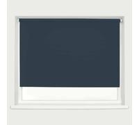 Navy Blackout Roller Blind Metal Fittings Trimmable UV Protection Thermal Properties Premium Fabric Home Office Bedroom Kids Room Child Safe Easy Fit 180cm Width x 160cm Drop