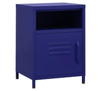 Vidaxl Nightstand Navy Blue 35X35X51 Cm Steel