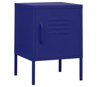 (navy blue, 1) vidaXL 1/2x Nightstand Steel Bedside Bed Side Storage Cabinet Multi Colours