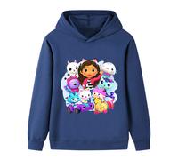 (navy blue, 140cm) Gabby's Dollhouse Printed Hoodie for Middle and Large Children B1091