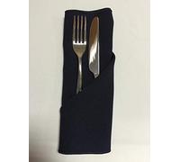 Navy Blue 15" x 15" (38cm) Fabric NAPKIN (Polyester, not cotton) PACK OF 4