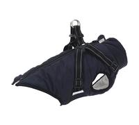 (navy blue, 2xl) vidaXL Dog Coat with Harness Waterproof Reflective Dog Winter Coat Dog Jacket