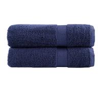 (navy blue, 70 x 140 cm/ 2 pcs) vidaXL Premium Hand Towels Shower Bath Towel Cream 600 gsm 100% Cotton