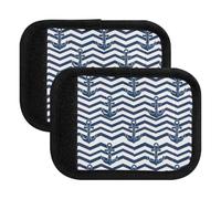 Navy Blue Anchor White Blue Luggage Handle Wrap Suitcase Tags Luggage Tags for Suitcases, 5.9x4.3in, Navy Blue Anchor White Blue, one sizex2