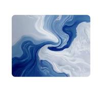 Navy Blue and White Marble Mouse Pad, Ultra-Smooth Rectangle Mouse pad with Non-Slip Rubber Base for Computers Laptop, 11x9, Color291