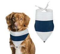 Navy Blue And White Stripe Dog Bandanas Triangle Scarfs Printing Bib Scarf Adjustable Accessories for Small Dogs And Cats