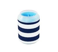 Navy Blue and White Stripes Portable Paw Washer with Soft Massage Brush Feet Bathing Brush Suitable for Small, Medium, Large Breed Dogs regalo para perros