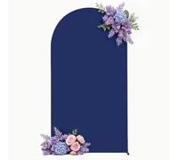 Navy Blue Arch Backdrop Cover for Wedding, 7.2FT Navy Blue Arch Cover Stretchy Backdrops, Double-Sided Arch Stand Covers for Wedding Ceremony, Baby Shower, Birthday Party Decoration