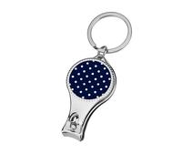 Navy Blue Background with White Polka Dots Nail Clippers Toenail Clipper Cutters Professional Nail Trimmer Nail Cuticle Cutter for Women Men