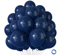 Navy Blue Balloons 100 Pack, Birthday Ballonns Blue, Strong Thicken Latex Helium Balloon for Boys Men Birthday Graduation Engagement Anniversary Baby Shower Party Decorations, 12 Inch