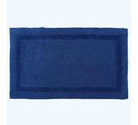 (Navy Blue, Bath Mat - Extra Large) Luxury Reversible Cotton Bath Mat