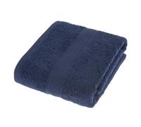 HOMESCAPES Navy Blue Turkish Cotton Bath Towel Super Soft Thick & Absorbent 500 GSM Towel Heavy Weight for everyday Luxury
