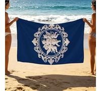 Navy Blue Beach Towel 80x40 in, Sand Free Angel Beach Towels Oversized 100 x 200 Lightweight Quick Dry for Women Men als Gym Yoga Swimming Pool Sauna Bath Towel Vacation Travel Essentials SLJT-3156