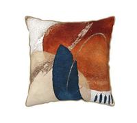 Navy Blue Burnt Orange Velvet Pillow Covers 18x18 Inch Boho Geometric Mid Century Throw Pillows for Couch Farmhouse Cushion Covers Pillowcase Modern Abstract Pillow Cases For Sofa Bed Outdoor Decor