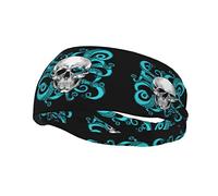 Navy Blue-Captain-Pattern Sweat Band Headwrap Headbands Running Sports Sweatbands For Women Men
