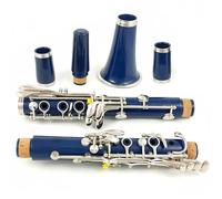 Navy Blue Clarinet Instrument Bb 17 Keys Resin Body Surface Nickel Plated Material Clarinet Musical Instruments