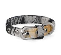 Navy Blue Color Pet Collar Oxford Adjustable Safety Dog Collars Cute Outdoor Training Pet Collars Easy Clean Floral Print Puppy Collar for City Pet Owners