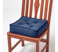 (Navy Blue) Cotton Dining Chair Booster Cushion