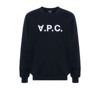 Navy Blue Cotton Jumper Jersey Texture - male - A.P.C. - Sweatshirts - Blue - XL - Sweatshirts & Hoodies XL
