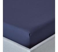 Navy Blue Egyptian Cotton Deep Fitted Sheet 200 TC, Single
