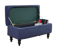 Navy Blue Extra Large Rectangle Ottoman Covers Stretchable Dustproof Storage Bench Slipcovers for Footstools Fits 120 160cm Folding Ottomans Soft and Protection