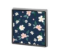 Navy Blue Flower Square Lapel Pin Women's Novelty Buttons & Pins Metal Badge Cute Brooch Pin Retro Pinback Badge Fashion Bag Pins for Hat Backpacks Tie Suit Wedding Party Accessory