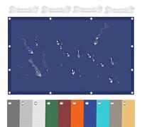 Navy Blue Garden Sun Shade Sail 6x8m 98% UV Protection with 4 Ropes for Outdoor Use Ideal for Patio Beach and Backyard Sunshade Solutions