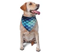 Navy Blue Geometric PatternDog Bandanas Cat Puppy Scarfs Washable Pet Handkerchief