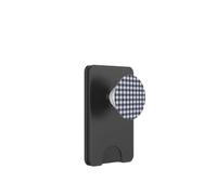 Navy Blue Gingham Aesthetic Preppy Girly Trendy Fashion PopSockets PopWallet for MagSafe