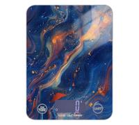 Navy Blue Gold Ink Style Marble Texture Soap Making digital scale for food 11lb/0.18oz, 5kg/5g scales digital weight grams with 4 unit for Meal Prep Spices roasting (Batteries not Included)