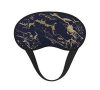 Navy Blue Gold Marble Parties, Full Eye Covers Light Blocking Eye Masks Blackout Sleep Eye Muffs