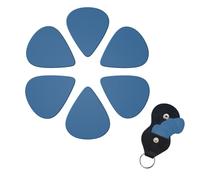 Navy Blue Guitar Picks 5 Set（30PCS）, Celluloid Plectrums with Guitar Pick Holder, Abstract Art Pics Personalized Custom Guitar Picks for Bass, Acoustic Electric Guitars 0.46mm