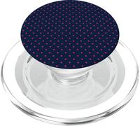 Navy Blue Hot Pink Tiny Polka Dot Boho Vintage Aesthetic PopSockets PopGrip for MagSafe