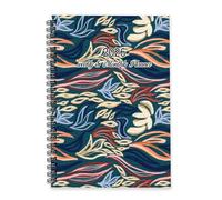 Navy Blue Leaves Diary 2026 A5 To Do List Notebook Diary Book Planner for Women 2026 Planner Journal for Workout Week To View Monthly Year with Dotted Line Note Page Slim