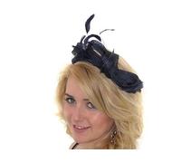 Navy Blue Looped Fascinator Band Hair Accessories for Women Girls by Glitz4Girlz