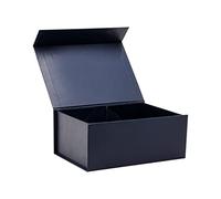 Navy Blue Magnetic Gift Box with Lid- Sturdy A5 Deep Box Ideal for Presenting Chocolates, Toiletries, Clothes and Cosmetics - Size 23cm x17cm x10cm