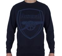 (Navy Blue, Medium) Arsenal FC Official Football Gift Mens Crest Sweatshirt Top