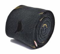 Navy Blue Mens Tie with Bird Design Made from 100% Cotton Linen, Perfect for Office, Weddings, Formal Events, and Daily Wear, Featuring Fine Tailoring and Comfortable Fit, Classic Slim 6.5cm Width