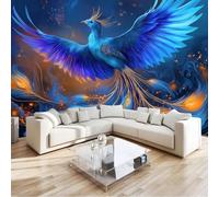 Navy Blue Mural Wallpaper, Fantasy Beautiful Sky Big Bird Non-Woven Art Print Wall Mural Decor, Poster Picture Design Modern Living Room Kitchen Dining Room Bedroom Wall 200 x 140 cm