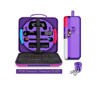 (Navy Blue) Nintendoswitch OLED Accessories Deluxe Protective Storage Big Bag Carrying Case For Nintendo Switch OLED Ring Fit Adventure