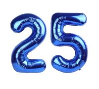 Navy Blue Number 25 Balloon 40 inch, 25 Number Balloons, 25th Navy Blue Birthday Decorations, 25 Year Old Women Men Blue Party Supplies